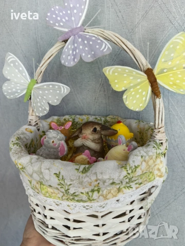 Великденска кошничка , снимка 2 - Ръчно изработени сувенири - 53878968