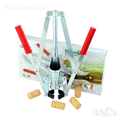 Затапвачка двураменна за коркови и синтетични тапи, метална, RENO820, снимка 3 - Друго търговско оборудване - 50693853