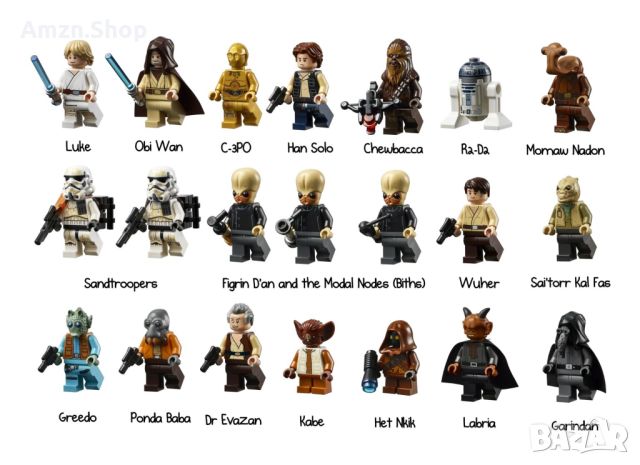Lego 75290 mos eisley cantina Star Wars minifigures и Dewback, снимка 3 - Колекции - 45634963