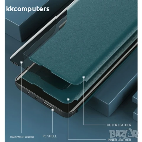 OnePlus Nord 2 5G View Window Кожен Калъф и Протектор, снимка 7 - Калъфи, кейсове - 51257745