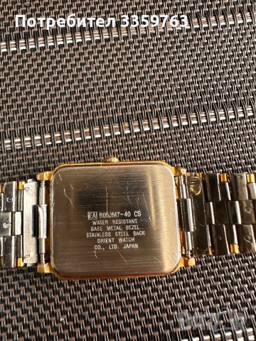 ⌚ VINTAGE ORIENT QUARTZ JAPAN – ЕЛЕГАНТЕН ПРАВОЪГЪЛЕН МОДЕЛ – ДВУЦВЕТНА ВЕРИЖКА, снимка 4 - Дамски - 54098491