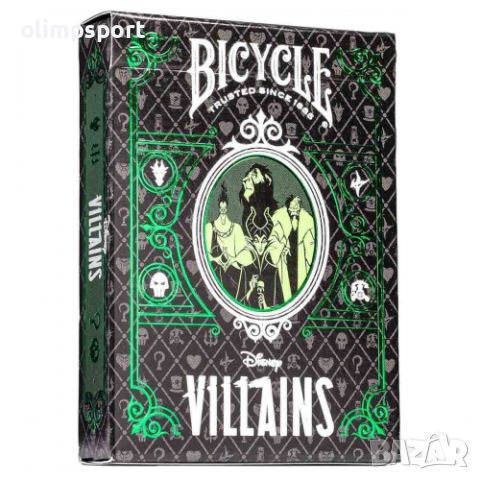 карти за игра  BICYCLE VILLAINS PREMIUM GREEN/PURPLE   нови  , снимка 2 - Карти за игра - 45234001