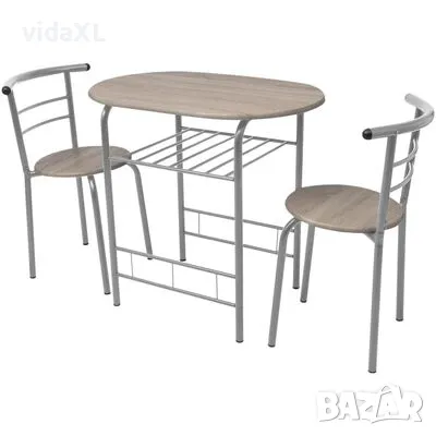 vidaXL Бар комплект за закуска, МДФ(SKU:243002), снимка 2 - Маси - 48236504