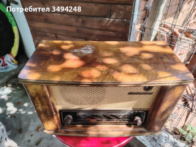 Старо лампово радио Родина , снимка 4 - Антикварни и старинни предмети - 51655353