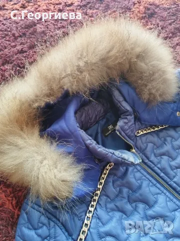 Дамско яке ELISABETTA FRANCHI с естествен пух, снимка 4 - Якета - 50053059