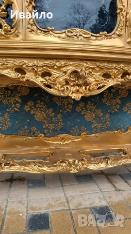 Италианска барокова витрина 026, снимка 4 - Секции и витрини - 52348018