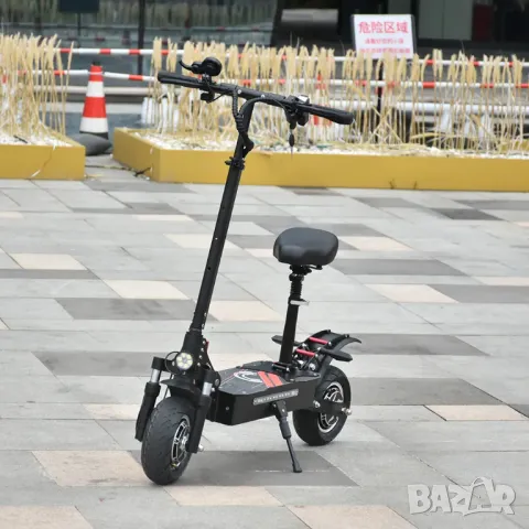 Електрическа тротинетка със седалка ТОП! 3200W Мощна голяма за възрастни, електрически скутер офроуд, снимка 7 - Велосипеди - 50024753