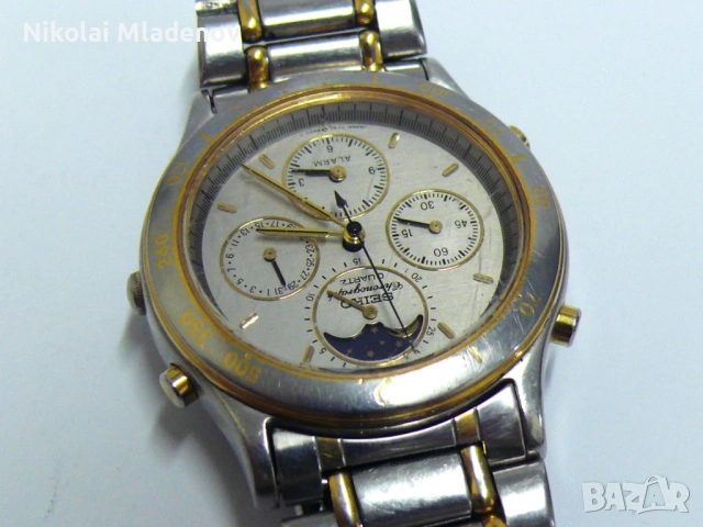 SEIKO СЕЙКО ХРОНОГРАФ КВАРЦ Мъжки ръчен часовник, работещ, снимка 10 - Мъжки - 53263725