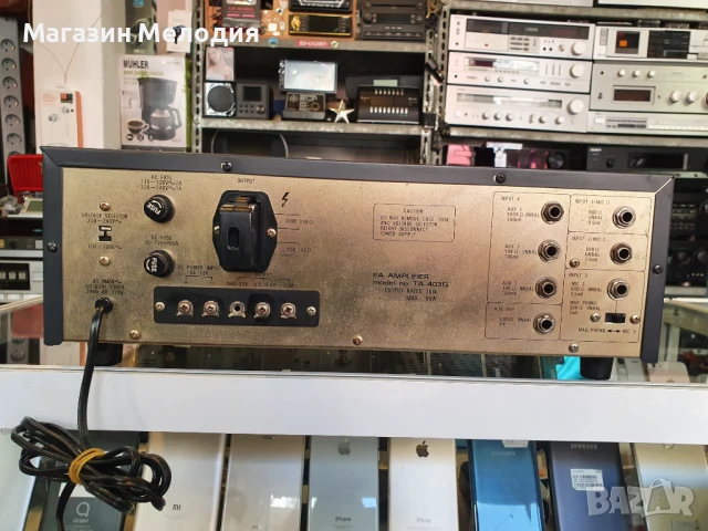 Усилвател PA Amplifier TA-403G за обществено ползване. В отлично техническо състояние, много добър в, снимка 8 - Ресийвъри, усилватели, смесителни пултове - 51362185
