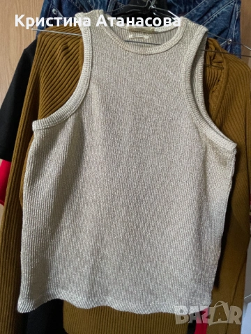 👚 Рипс потник с лъскави нишки, снимка 2 - Потници - 53056374