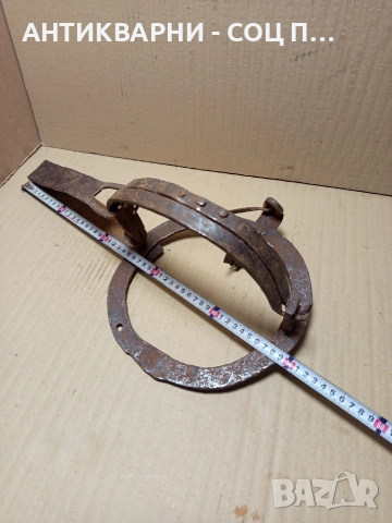 Стар Голям Ръчно Кован Капан Клюса. , снимка 6 - Антикварни и старинни предмети - 52595452