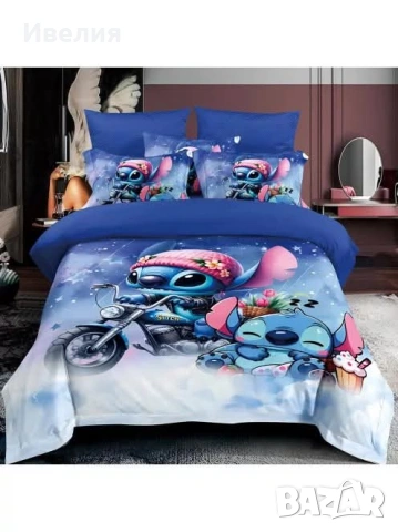 Спални комплекти детски, 3D, 6 части, памук/сатен