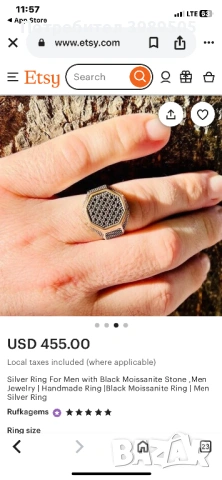 Сребърен мъжки пръстен, снимка 5 - Пръстени - 53327250