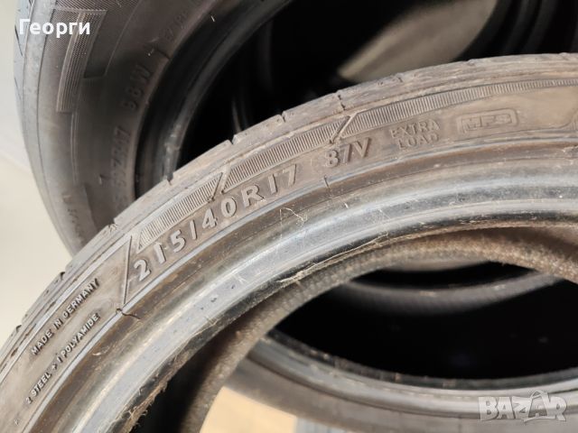 2бр.летни гуми 215/40/17 Dunlop, снимка 4 - Гуми и джанти - 46257628