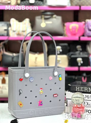 🍬CROCS Beach bag 🍬| Дамски Чанти| Различни Цветове 35х30см, снимка 4 - Чанти - 46623525