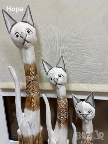 Котки от дърво , снимка 6 - Декорация за дома - 32821072