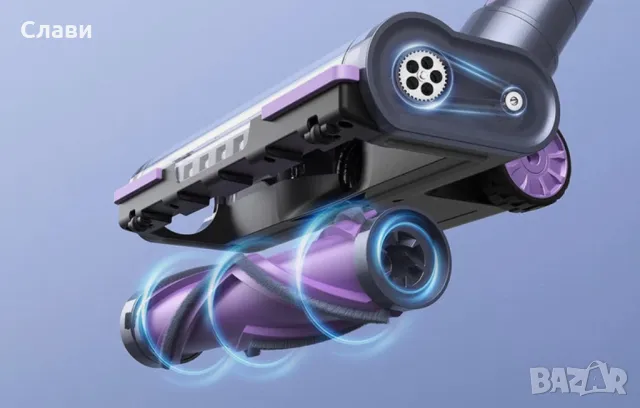 Безжична вертикална прахосмукачка Lubluelu 202, 220 W, HEPA филтър, Лилав, снимка 7 - Прахосмукачки - 49891951