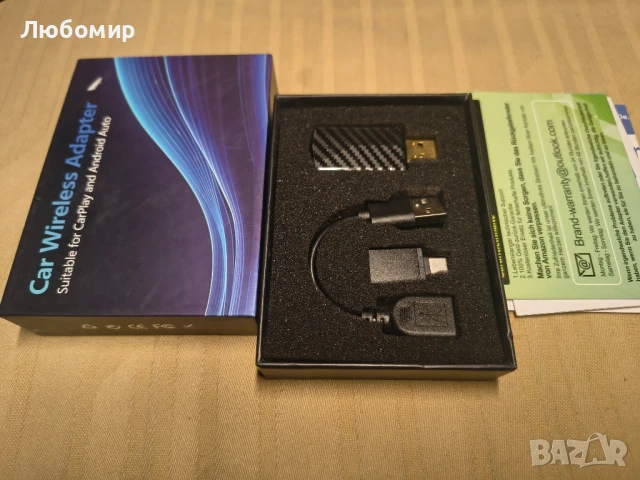 2 в 1 мини безжичен Carplay и Android Auto с бърза и стабилна 5Ghz WiFi Bluetooth връзка, свързан

, снимка 3 - Аксесоари и консумативи - 50852540