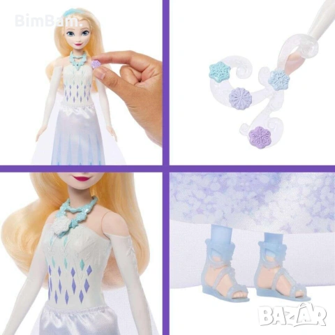 Кукла Елза с изнeнада Disney Frozen Jewel Reveal - Elsa / Mattel, снимка 4 - Кукли - 53650688