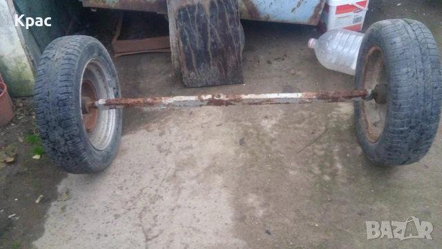 продава се  ремарке,и каруца, и отделно ос с джанти и гуми , снимка 3 - Селскостопанска техника - 47928786