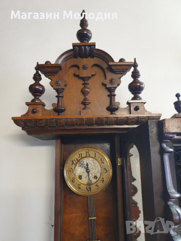 Немски античен стенен часовник Gustav Becker от 1900г. Напълно автентичен. Месингов циферблат. В пер, снимка 9 - Стенни часовници - 44026891