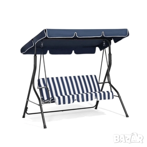 Триместна градинска люлка 110x172xH155 cm, снимка 2 - Градински мебели, декорация  - 52573797
