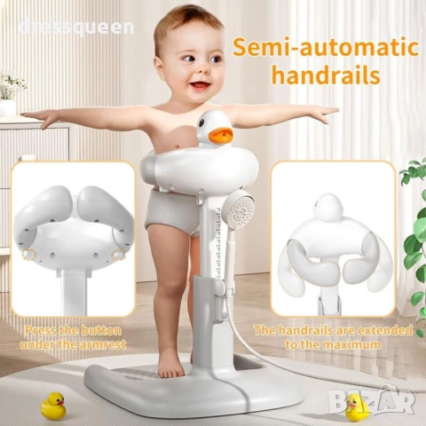 4593 Бебешка опора за къпане с регулиране и дизайн на пате