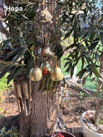 Вятърен звънец от метал Лотос , снимка 5 - Декорация за дома - 35950979