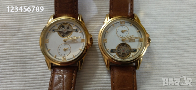 Автоматичен Швейцарски часовик,отлично работещ,кожена каишка