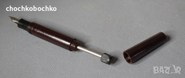 Калинка Стара бакелитена писалка с кутия капачка с калинка, снимка 5 - Други ценни предмети - 53019827