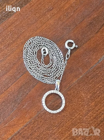 Сребърен синджир с висулка. 45см. Цена 24,99лв. За Севлиево безплатна доставка., снимка 2 - Колиета, медальони, синджири - 51319510