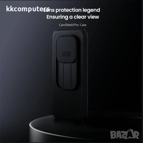 NILLKIN Camshield Pro Калъф за Xiaomi Redmi Note 15 Pro 5G - PC+TPU, Плъзгащо капаче за камера, Чере, снимка 6 - Резервни части за телефони - 53780277