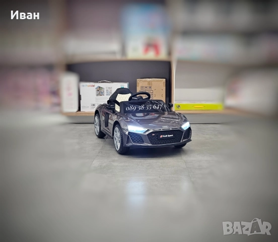 ТОП ЦЕНА!НОВО!Акумулаторна кола Audi R8 Spyder с 12V батерия,меки гуми,металик,USB, снимка 2 - Електрически играчки - 51753310