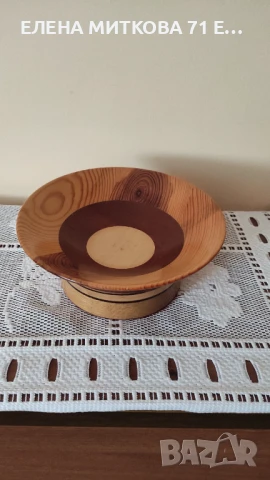 Масивна дървена купа със столче, снимка 6 - Декорация за дома - 50886266