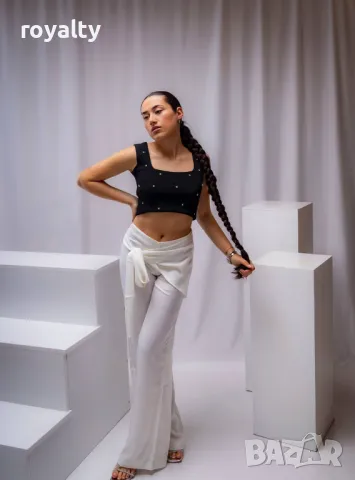 Бял дамски панталон , снимка 2 - Спортни екипи - 49703031
