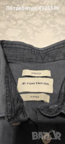 Мъжка риза Tom Tailor *размер М* stretch fit, снимка 3 - Ризи - 48296340