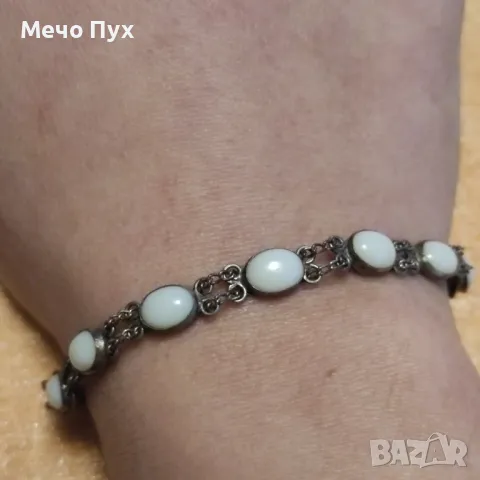 Сребърна гривна (315), снимка 5 - Гривни - 49850505