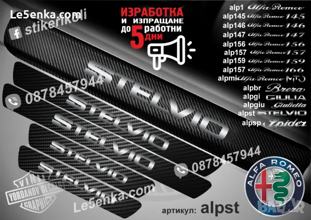 ПРАГОВЕ карбон Alfa Romeo 166 фолио стикери alp166, снимка 14 - Аксесоари и консумативи - 43997419