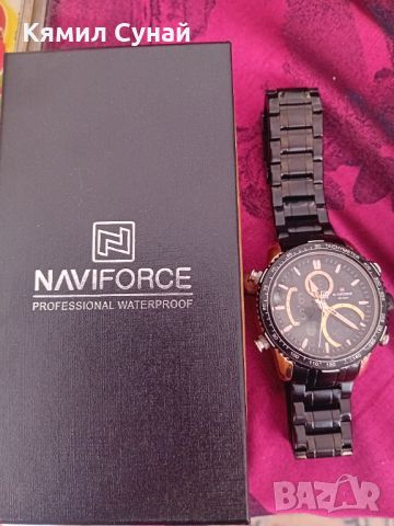 Луксозен часовник .Naviforce неръждаема о няколко пъти , никакви драскотинки или ..следи от употреба, снимка 2 - Мъжки - 45180787