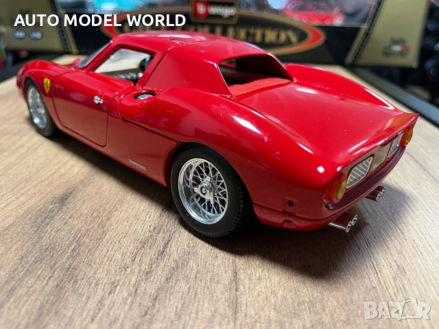 BBURAGO колекционерски модел FERRARI 250 LEMANS 1965г. 1:18 мащаб 59 лв. / 30.17 €, снимка 4 - Аксесоари и консумативи - 53237861