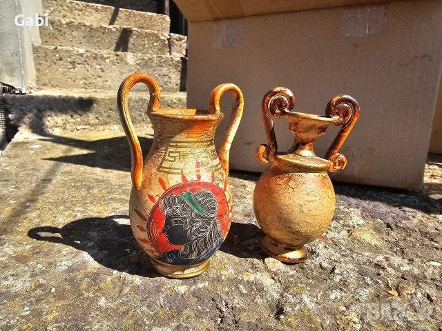 Комплект от две декоративни керамични амфори – Ръчна изработка, Гръцки стил