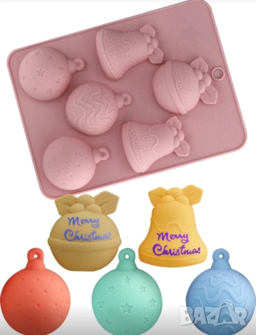 Два вида молдове за шоколадови Коледни топки , снимка 8 - Форми - 52072603