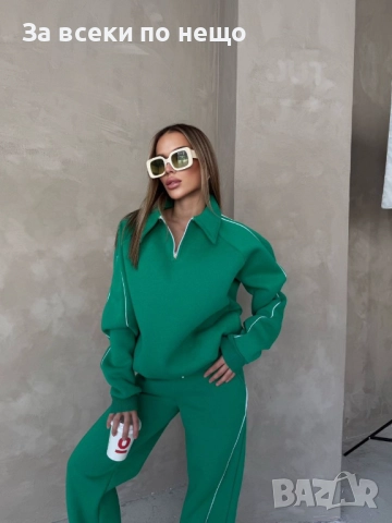 Дамски Памучен Ватиран Спортен Комплект🔝Дамски Спортен Екип - Налични Различни Цветове Код S211, снимка 15 - Спортни екипи - 52419313