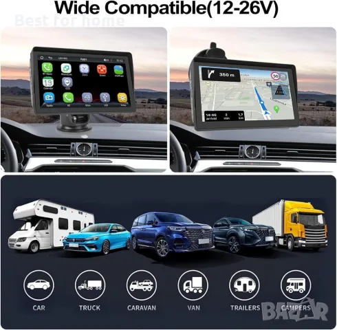 Мултимедия Camecho Wireless Carplay & Android Auto, 7-инчов, снимка 6 - Навигация за кола - 47818673