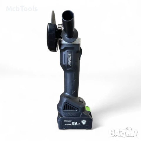 Комплект 4 в 1 акумулаторен перфоратор, ъглошлайф 125 мм, гайковерт – винтоверт 36V 10Ah в куфар Sta, снимка 5 - Други инструменти - 50747893