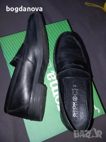 Мокасини Geox от естествена кожа, 34 номер, снимка 2 - Детски обувки - 54003343