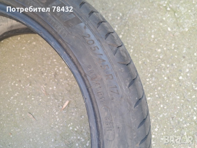 Летни гуми 205/45/17 - 2 бр, снимка 4 - Гуми и джанти - 53155710