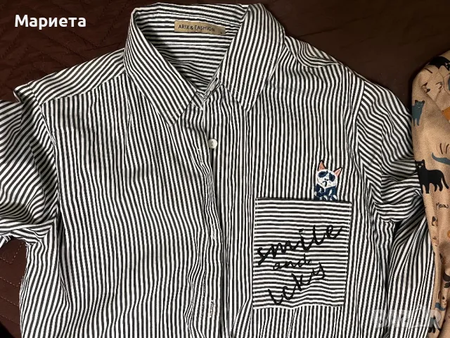 За любителите на котки Две дамски ризи с котки , снимка 5 - Ризи - 50297592