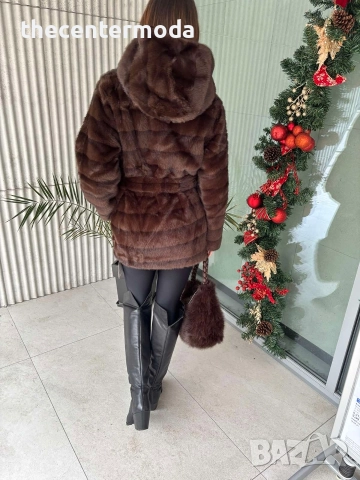 Дамско кафяво палто , снимка 2 - Палта, манта - 52886578