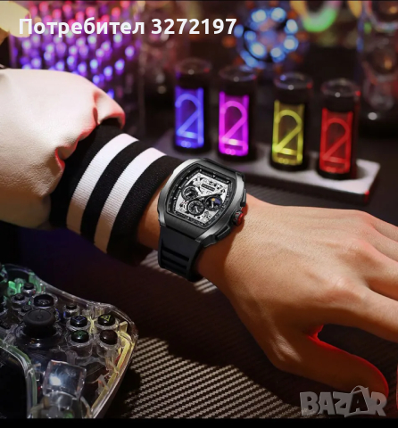 2024 FOXBOX луксозен кварцов часовник,водоустойчив,хронограф, снимка 8 - Мъжки - 45009985